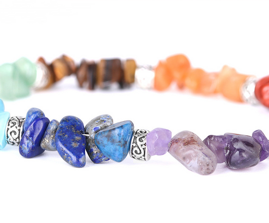 Pulsera de Grava con Cadena Extensible de 7 Chakras - Image 7