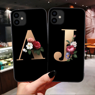 Fundas de Silicona para Teléfono con 26 Letras del Alfabeto Inglés