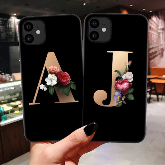 Fundas de Silicona para Teléfono con 26 Letras del Alfabeto Inglés