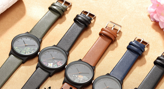 Reloj de Pulsera Floral para Mujer con Correa Estampada y Movimiento de Cuarzo