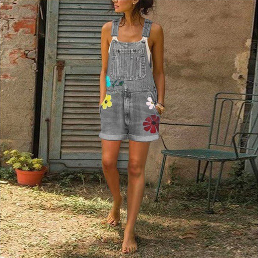 Overol Estampado Slim Fit para Mujer - Shorts de Moda - Image 5