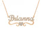 Collar Personalizado de Corazón con Cristales y Mariposa