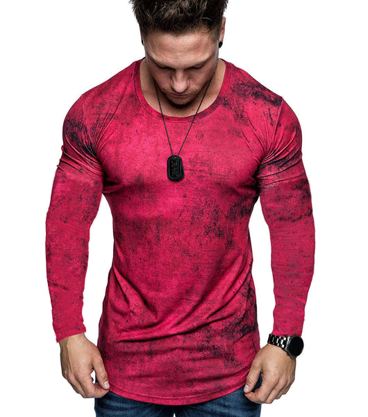 Playera Fitness Tie-Dye Cuello Redondo Efecto Desgastado - Image 3