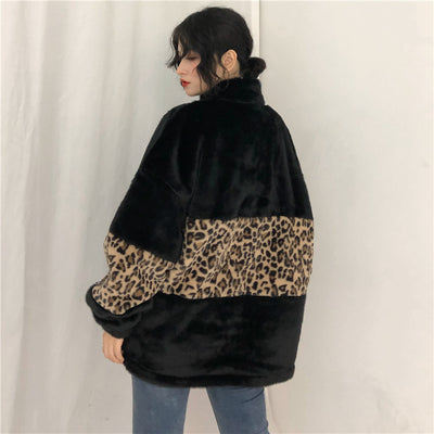 Buzo Cuello Alto con Cierre Estampado Leopardo - Image 9