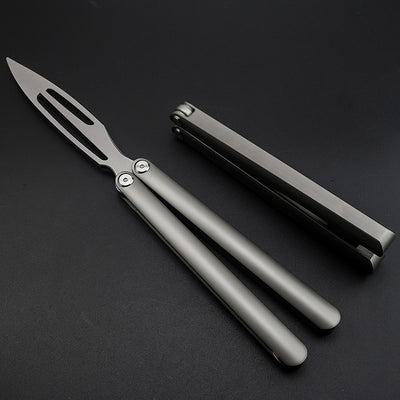 Cuchillo Mariposa de Aleación de Titanio Premium - Navaja Plegable de Colección - Image 9