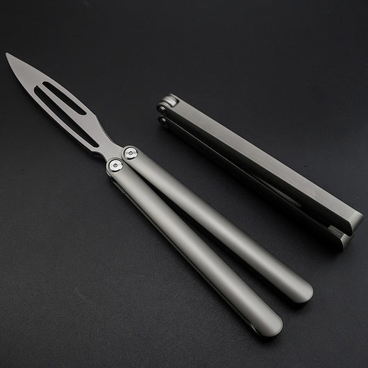 Cuchillo Mariposa de Aleación de Titanio Premium - Navaja Plegable de Colección - Image 9