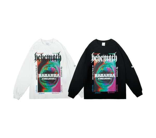 Camiseta Manga Larga con Estampado Retrato