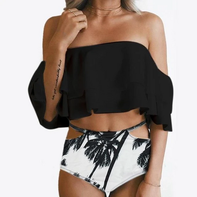Shorts de Baño Estampados con Doble Volante - Image 3