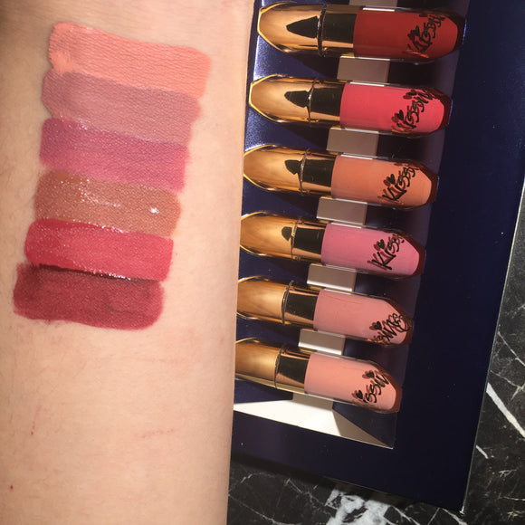 Set de 6 Labiales Líquidos Mate de Larga Duración