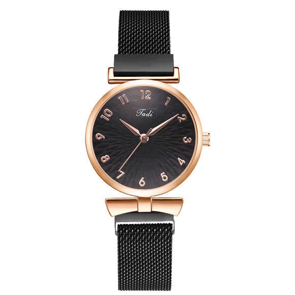 Reloj de Pulsera Dama con Malla Elegante y Movimiento de Cuarzo