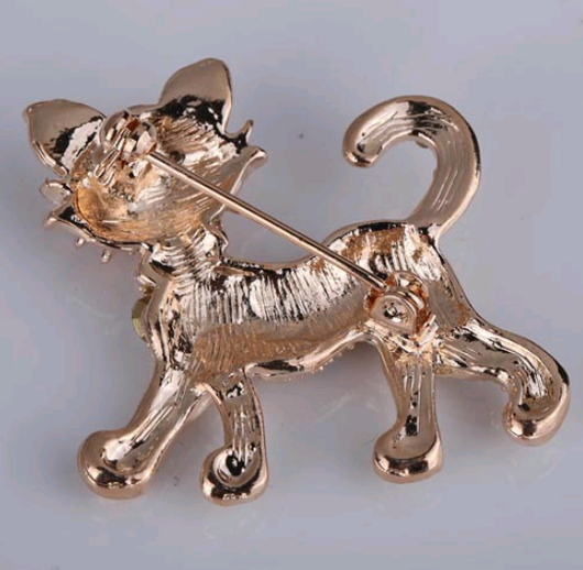 Broche Tigre de Cristal Chapado en Oro con Destello Completo - Regalo de Lujo - Image 4