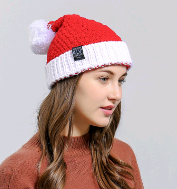 Gorro de Natal em Lã de Tricô - Design Criativo Papai Noel para o Inverno