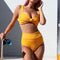 Bikini Rayas Cintura Alta Clásico