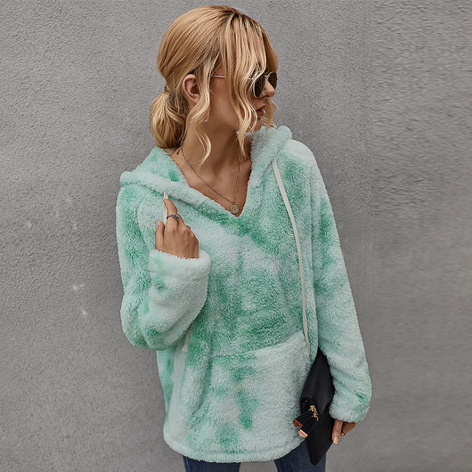 Suéter Hoodie Tie-Dye Grueso para Mujer - Colección Invierno - Image 12