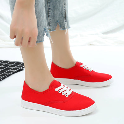 Zapatillas de Lona con Cordones Estilo Coreano Blancas para Estudiantes - Image 10