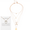 Multi-layer Moon Pendant Necklaces for Women Bohemian Wafer Elegant Necklace Cat bundle