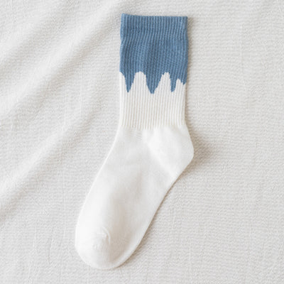 Calcetines de Algodón para Mujer con Diseño Cuadros Azul Británico - Image 17
