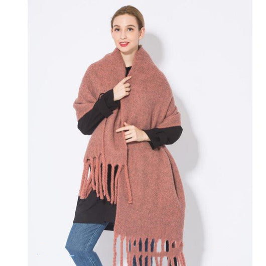 Bufanda Otoño Invierno con Borlas para Mujer - Calidez y Estilo - Image 32