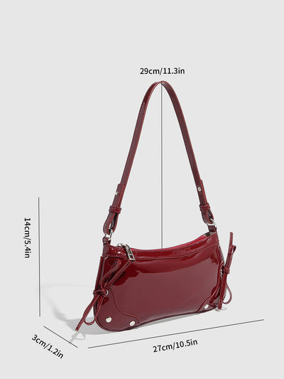 Bolso Bandolera Cuadrado Pequeño con Doble Moño - Diseño Minimalista Liso - Image 37