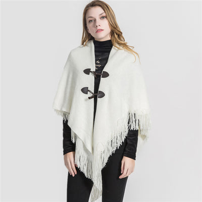 Poncho Kimono Tejido Suelto con Capucha - Cardigan Largo Versátil para Invierno - Image 10