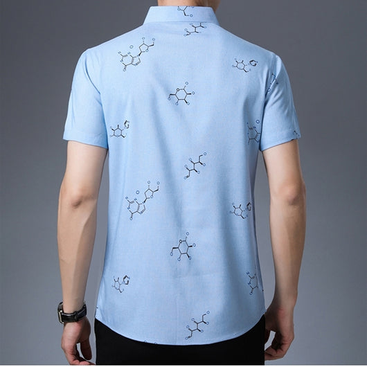 Camisa Estampada de Manga Corta para Hombre - Image 3