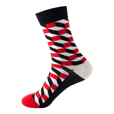 Calcetines Térmicos de Algodón Puro - Diseño Diamante para Otoño e Invierno - Image 3
