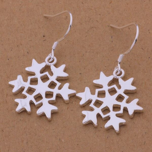 Aretes Copo de Nieve Estilo Coreano Minimalista