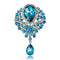 Alloy colored pendant with rhinestone brooch Lake Azul