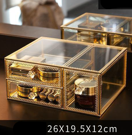 Organizador de Cosméticos con Caja de Almacenamiento de Cristal Antipolvo - Image 6