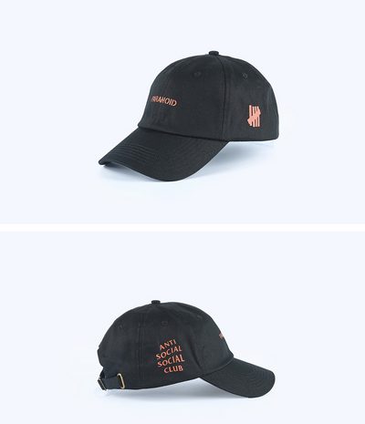Gorra de Béisbol Hipster Negra con Bordado - Estilo Urbano Personalidad - Image 2