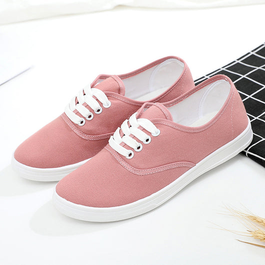 Zapatillas de Lona con Cordones Estilo Coreano Blancas para Estudiantes - Image 7