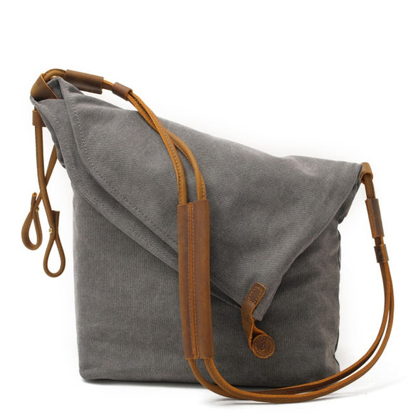 Bolso Retro de Tela con Correa Cruzada