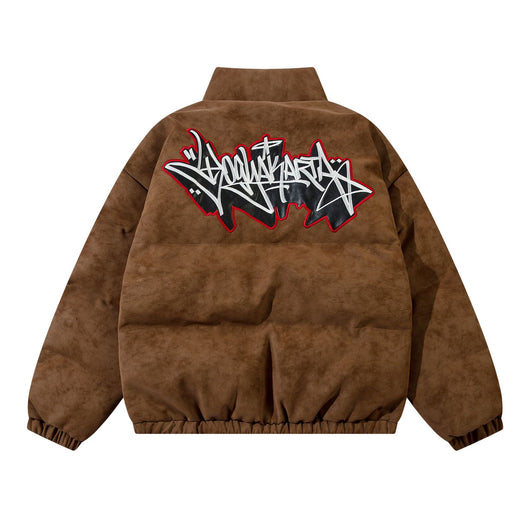Chaqueta Acolchada de Algodón con Letras Bordadas - Image 3