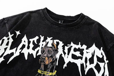 Camiseta Estampada Doberman Pinscher con Letras - Manga Corta - Image 4