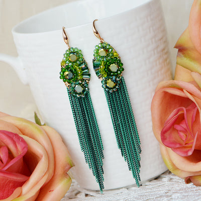 Aretes Bohemios Artesanales con Borlas - Image 9