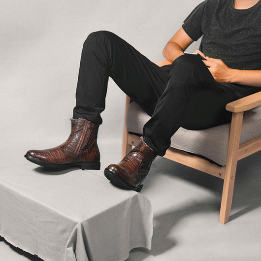 Zapatos Retro Plus de Ante Cálido para Hombre - Caña Alta - Image 5