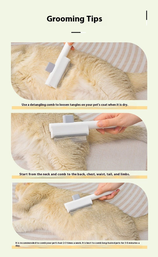 Peine Deslanador para Gatos - Removedor de Nudos y Pelo de Un Click - Image 21