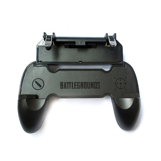 Black mobile gaming controller with 'BATTLEGROUNDS' text, featuring two top triggers and ergonomic hand grips. - Image 20