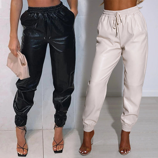 Pantalones Harem Casuales con Cintura Elástica Versátil - Image 4