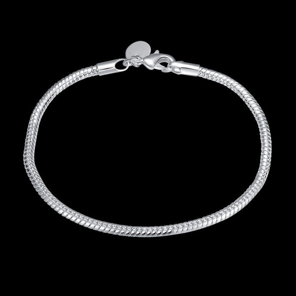 Pulsera de Plata con Hueso de Serpiente 3mm - Image 12