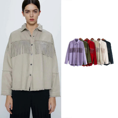 Chaqueta con Diseño de Borlas para Mujer - Image 6