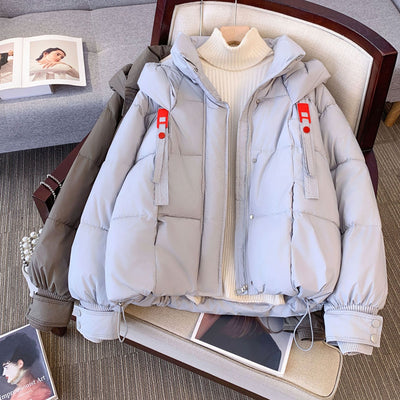 Chaqueta Acolchada Corta Estilo Coreano para Mujer - Image 2