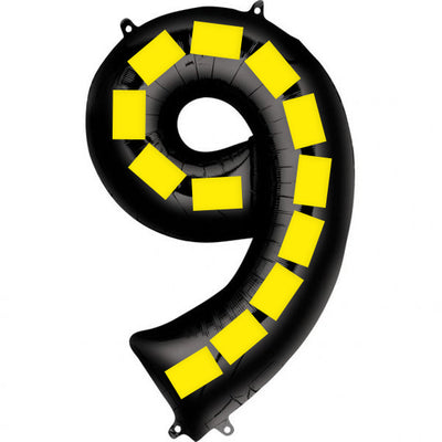 Globo Gigante Números 40 Pulgadas Negro y Amarillo con Puntos - Image 4
