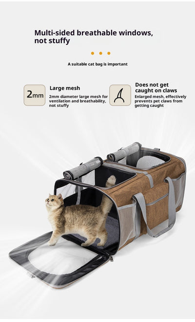 Bolsa de Transporte Plegable para Mascotas con Ruedas y Correa - Image 21