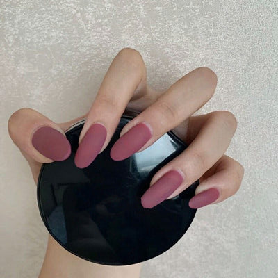 Uñas Postizas Trapecio Alargadas Pato Mandarín Oscuro - Image 4