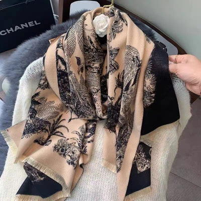 Bufanda Doble Cara Estampado Selva Tropical - Cálida y Versátil para Mujer - Image 7