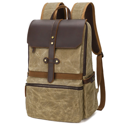 Mochila Hombre Cuero Crazy Horse Impermeable con Diseño Batik - Image 10