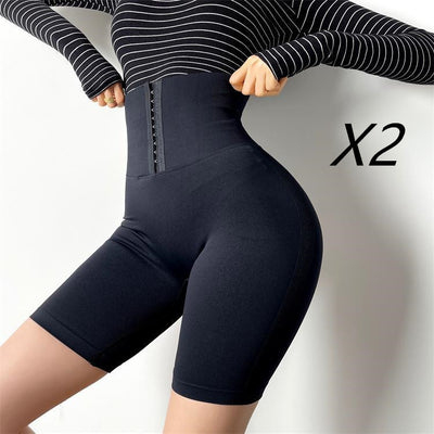 Pantalones de Yoga Moldeadores de Cadera Cintura Tejida Peach para Mujer - Image 6