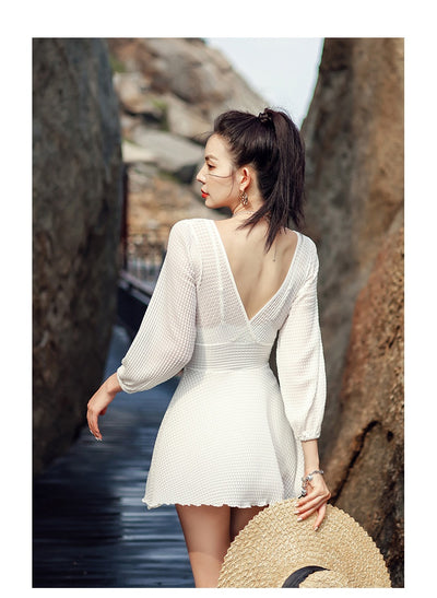 Traje de Baño Coreano Manga Larga con Control de Abdomen y Push Up - Image 13