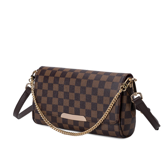 Bolsa Cuadriculada Retro con Estampado Clásico